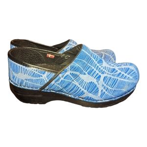 SANITA Clogs Slip On blue lightning‎ bolts Comfort Shoes Women's EU 38 US…